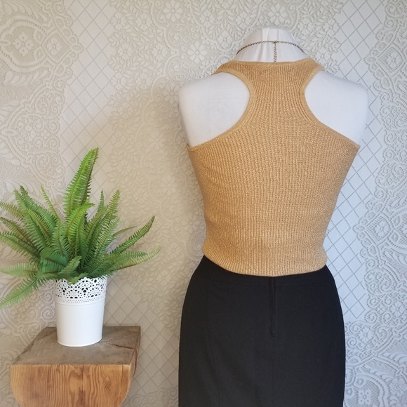 Rose Gold Lurex Tank - Picture 3 of 6